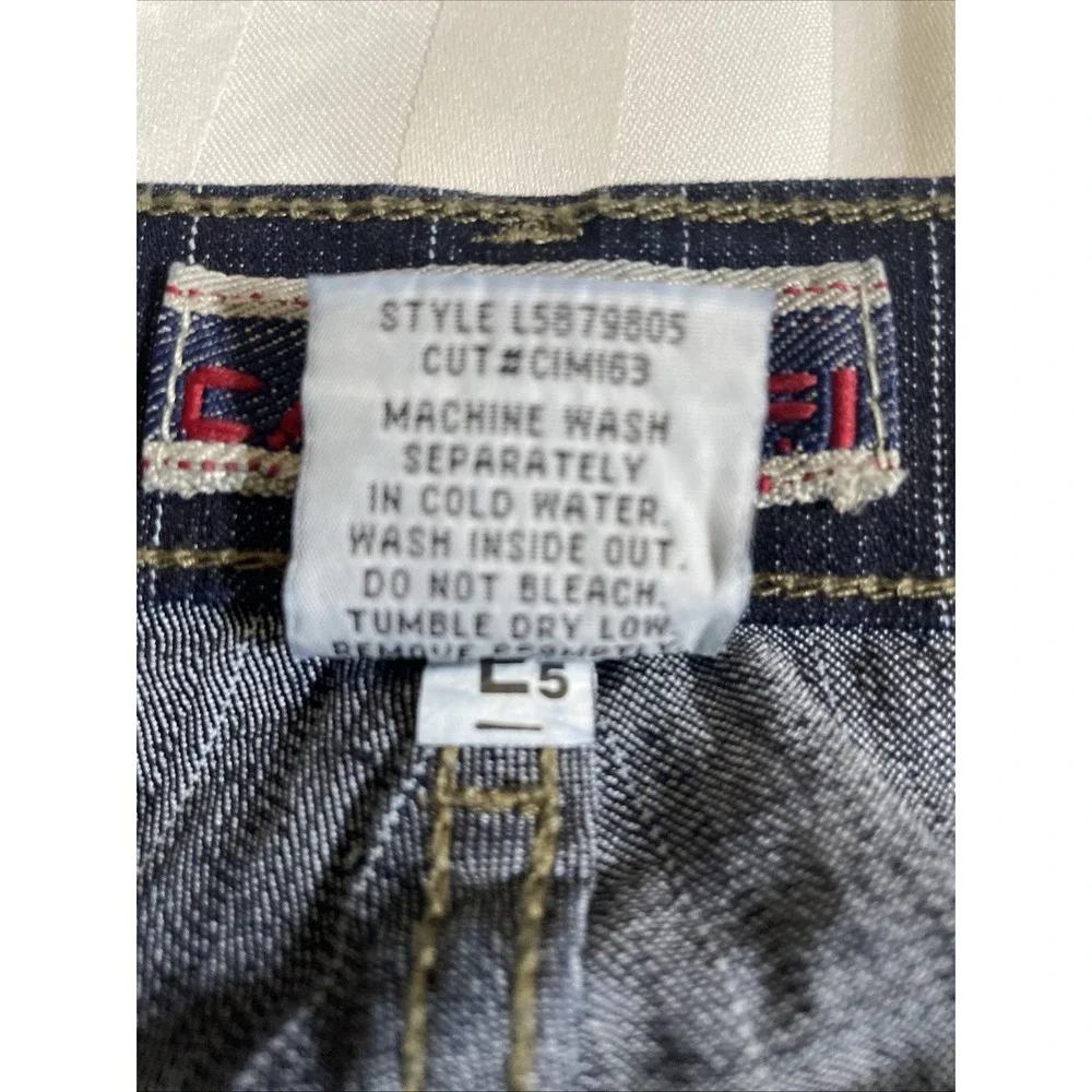 Vintage Z. Cavaricci Pinstripe Dark Wash High Waisted Straight Leg Jeans Size 24
